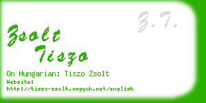 zsolt tiszo business card